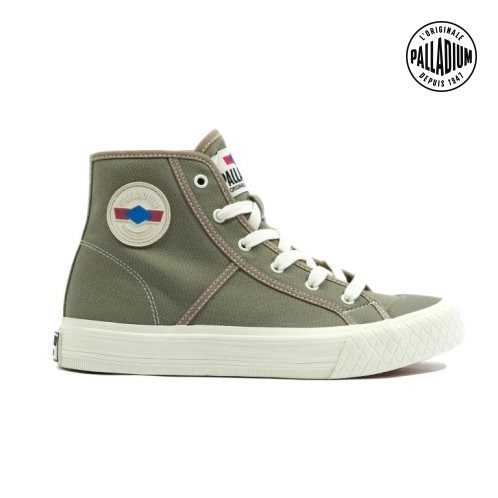 Dámské Tenisky Palladium Palla Louvel High Tops Olivy Zelené | CZ EMP-05X